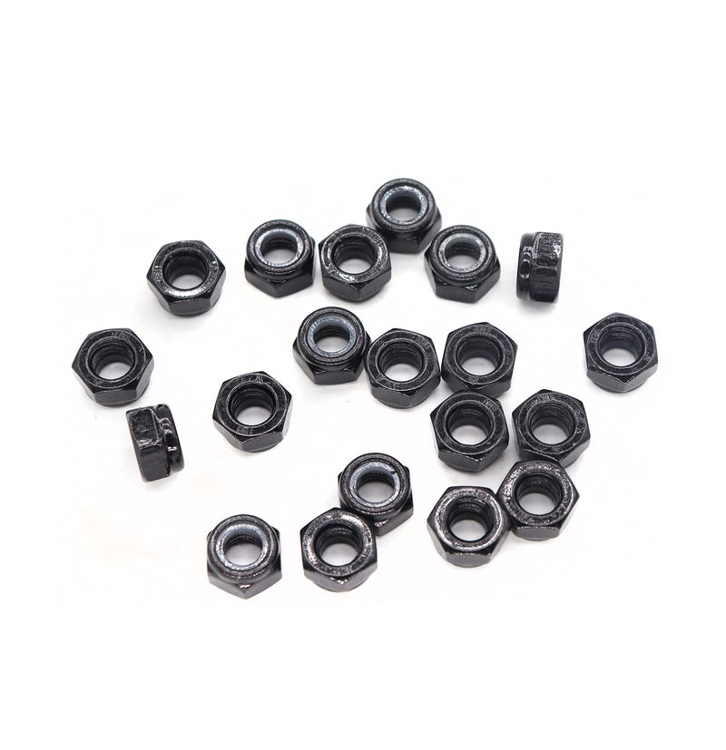 binifiMux 30Pcs M6-1.0mm Black Zinc Plated Nylon Lock Nuts Inserted Hex Self Clinching Nuts - Image 5